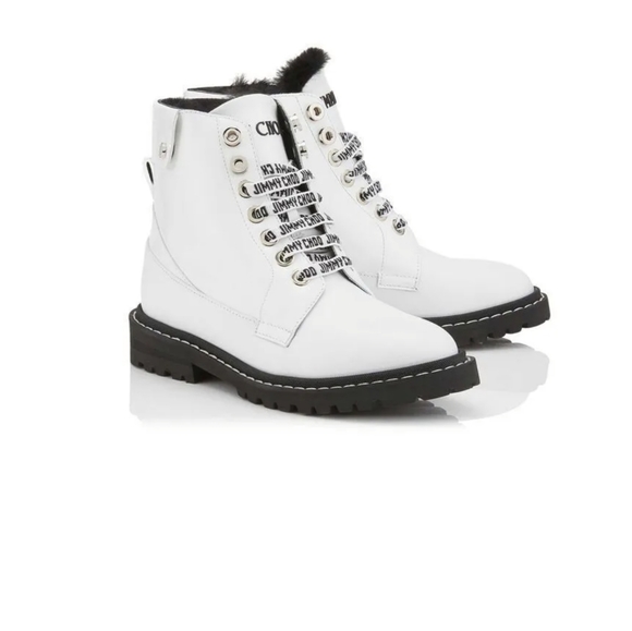 Jimmy Choo - White Voyager Boot - Picture 1 of 6